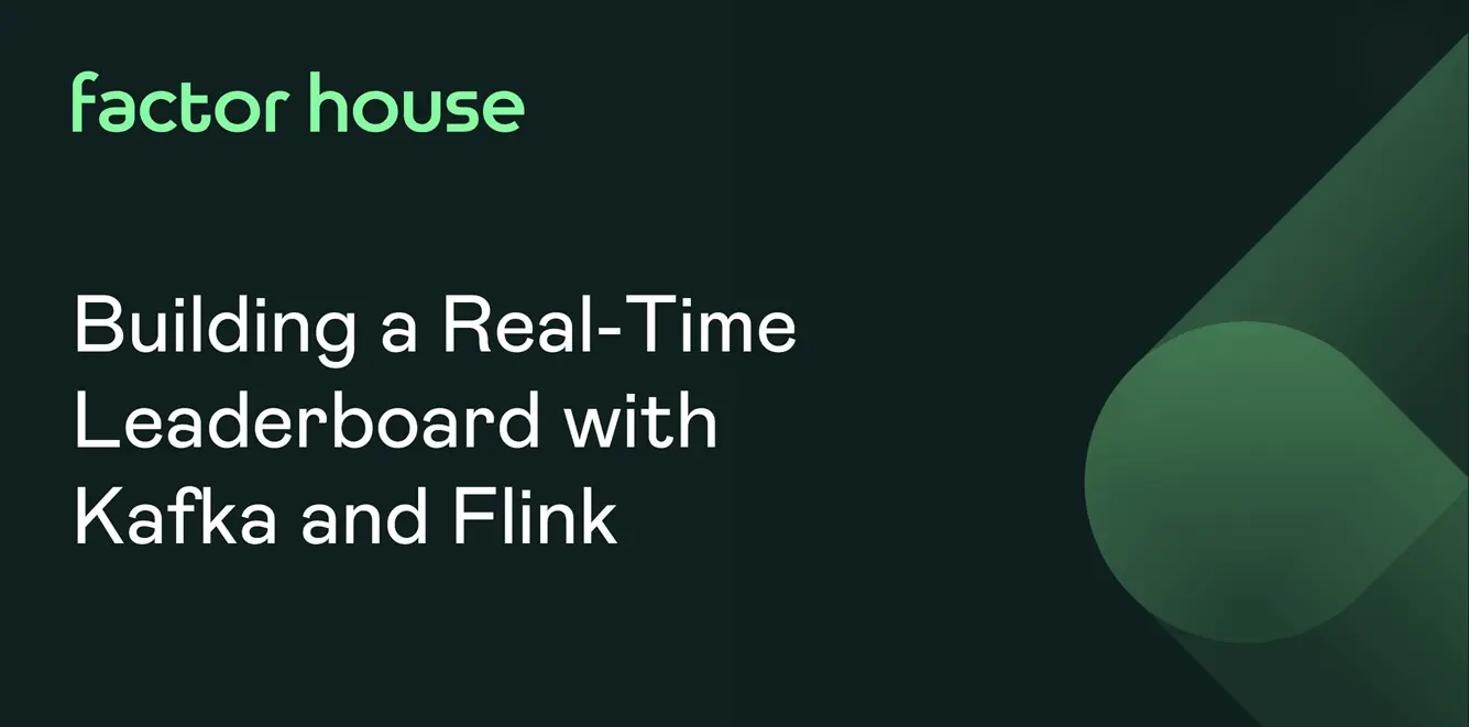 Real-time leaderboards with Kafka and Flink