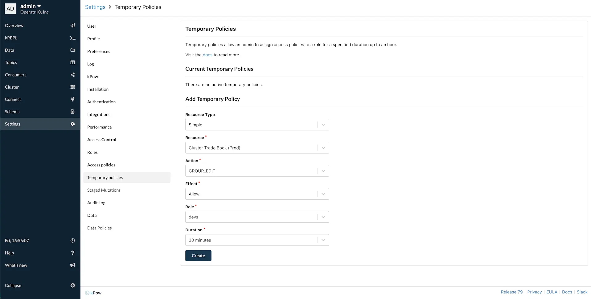 Manage Temporary Access to Kafka Resources