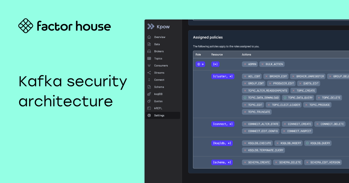 Kafka security architecture for production