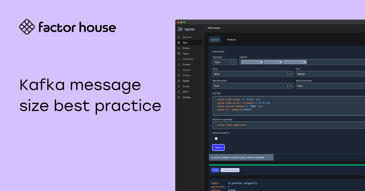 Kafka message size best practice