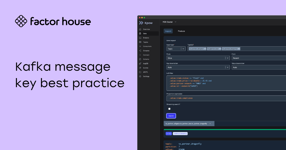 Kafka message key best practices