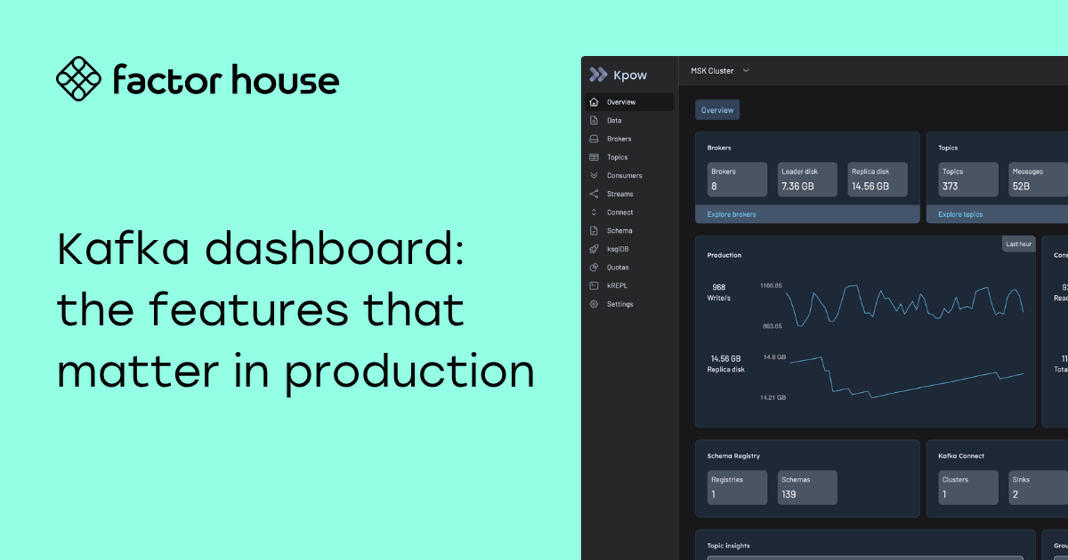 Kafka dashboard: features that matter