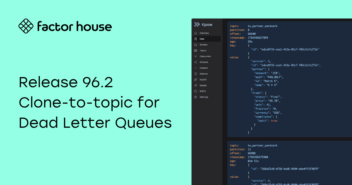 Clone to topic for DLQs in Apache Kafka